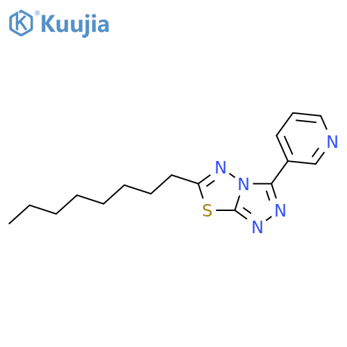 1,2,4-Triazolo[3,4-b][1,3,4]thiadiazole, 6-octyl-3-(3-pyridinyl)- structure