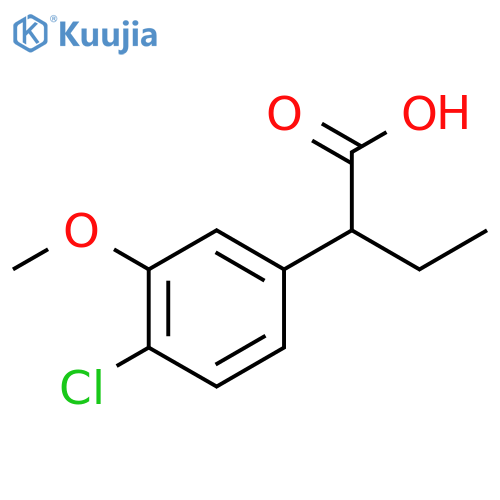 2-(4-chloro-3-methoxyphenyl)butanoic acid structure