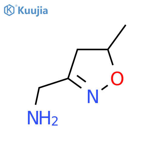 (5-Methyl-4,5-dihydro-1,2-oxazol-3-yl)methanamine structure