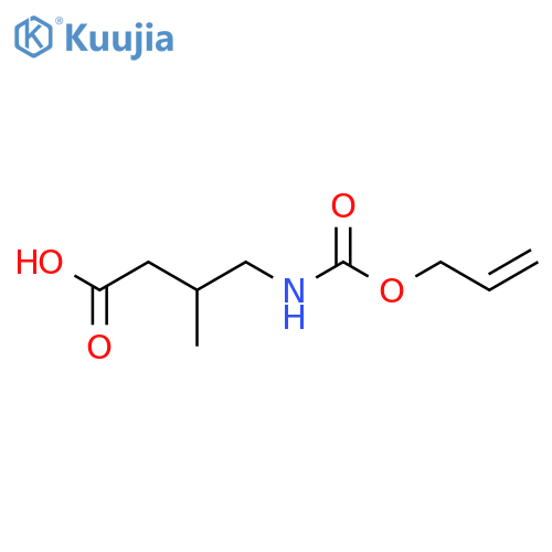 3-methyl-4-{(prop-2-en-1-yloxy)carbonylamino}butanoic acid structure