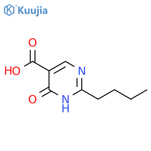 2-Butyl-6-oxo-1,6-dihydropyrimidine-5-carboxylic acid structure