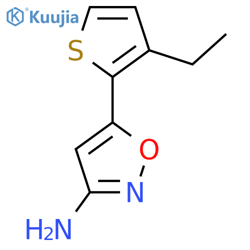 5-(3-ethylthiophen-2-yl)-1,2-oxazol-3-amine structure
