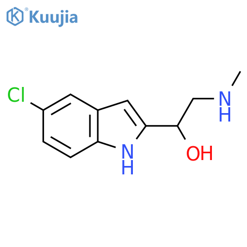 1-(5-chloro-1H-indol-2-yl)-2-(methylamino)ethan-1-ol structure