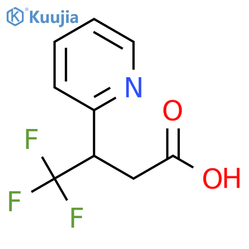 4,4,4-Trifluoro-3-(pyridin-2-yl)butanoic acid structure