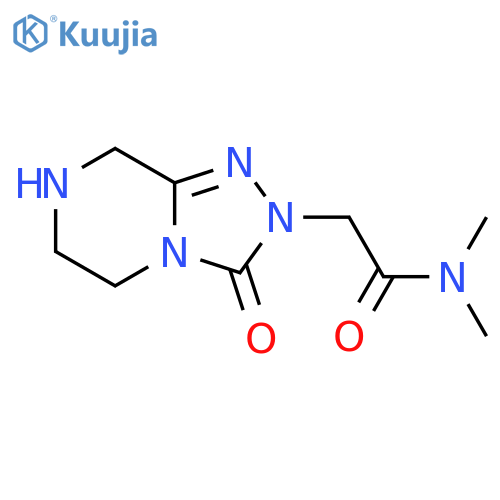 N,N-dimethyl-2-{3-oxo-2H,3H,5H,6H,7H,8H-1,2,4triazolo4,3-apiperazin-2-yl}acetamide structure