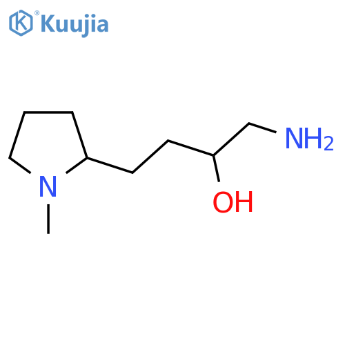 1-amino-4-(1-methylpyrrolidin-2-yl)butan-2-ol structure