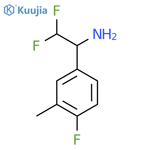 2,2-Difluoro-1-(4-fluoro-3-methylphenyl)ethan-1-amine structure