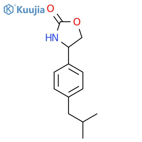 4-4-(2-methylpropyl)phenyl-1,3-oxazolidin-2-one structure