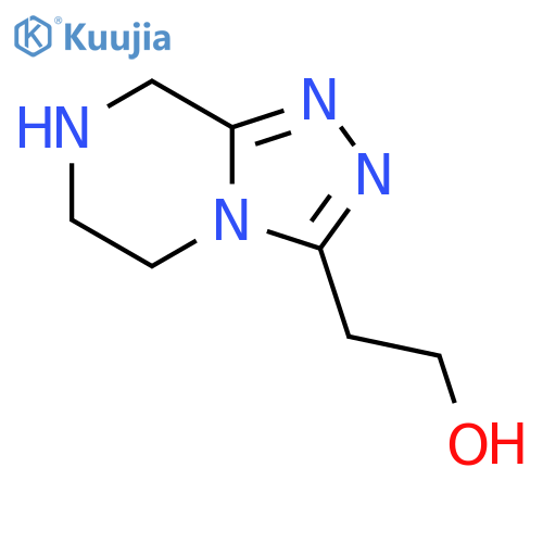 2-{5H,6H,7H,8H-1,2,4triazolo4,3-apyrazin-3-yl}ethan-1-ol structure