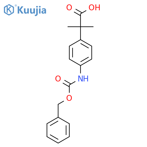 2-(4-{[(Benzyloxy)carbonyl]amino}phenyl)-2-methylpropanoic acid structure