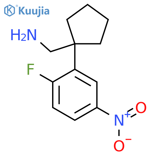 1-(2-fluoro-5-nitrophenyl)cyclopentylmethanamine structure