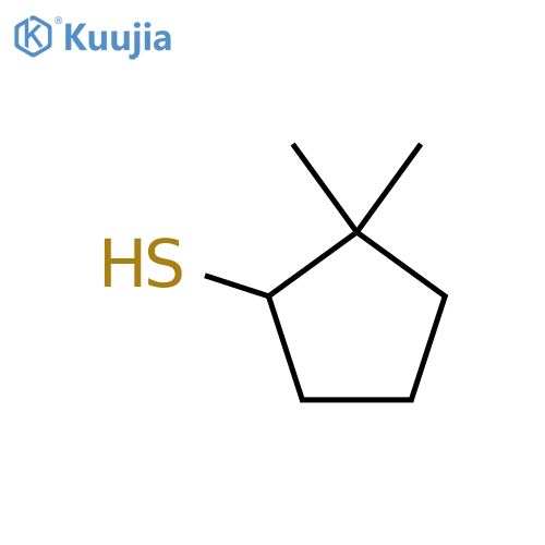 2,2-Dimethylcyclopentane-1-thiol structure