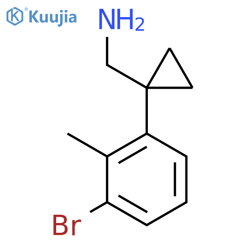 1-(3-bromo-2-methylphenyl)cyclopropylmethanamine structure