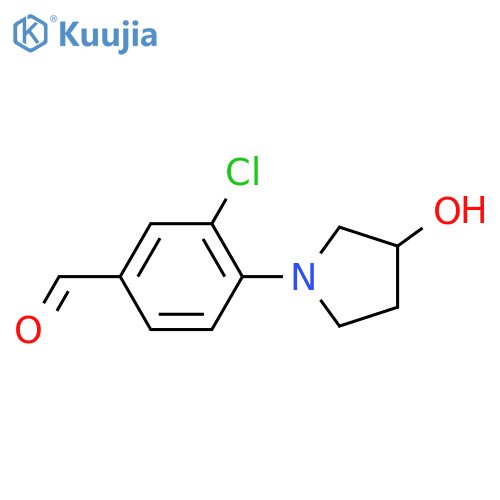 3-Chloro-4-(3-hydroxypyrrolidin-1-yl)benzaldehyde structure