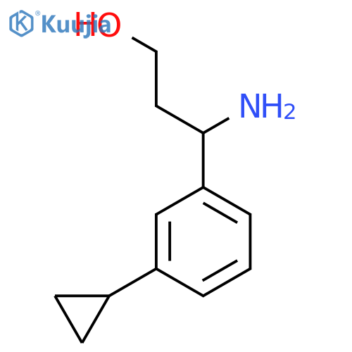 3-Amino-3-(3-cyclopropylphenyl)propan-1-ol structure