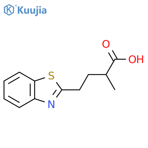 4-(1,3-Benzothiazol-2-yl)-2-methylbutanoic acid structure
