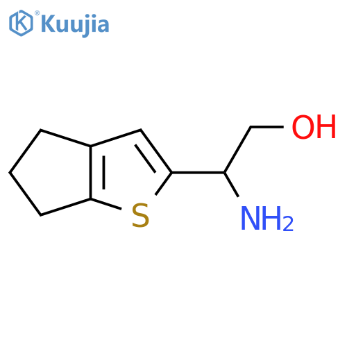 2-amino-2-{4H,5H,6H-cyclopentabthiophen-2-yl}ethan-1-ol structure