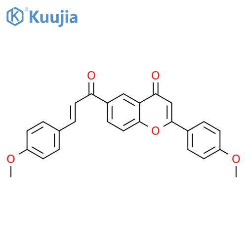 4H-1-Benzopyran-4-one,2-(4-methoxyphenyl)-6-[3-(4-methoxyphenyl)-1-oxo-2-propen-1-yl]- structure
