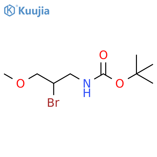 tert-butyl N-(2-bromo-3-methoxypropyl)carbamate structure