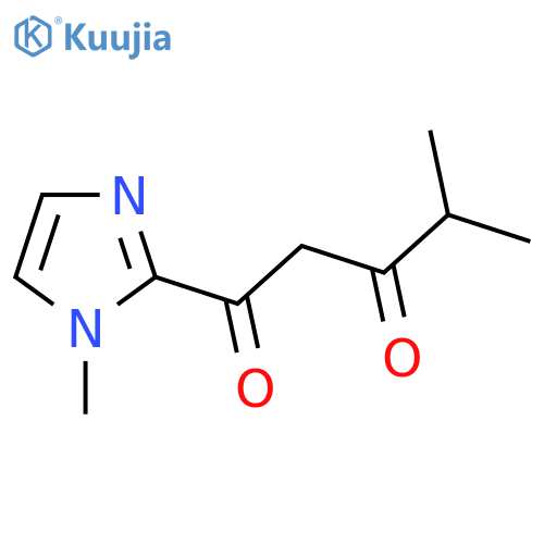 4-methyl-1-(1-methyl-1H-imidazol-2-yl)pentane-1,3-dione structure