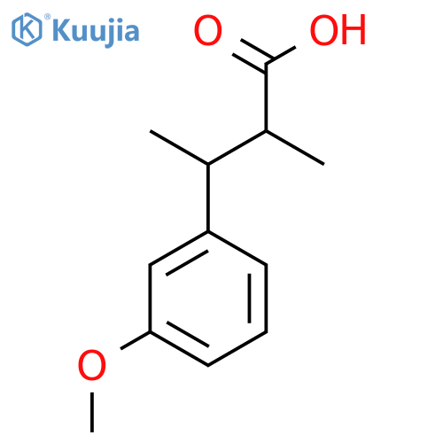 3-(3-Methoxyphenyl)-2-methylbutanoic acid structure