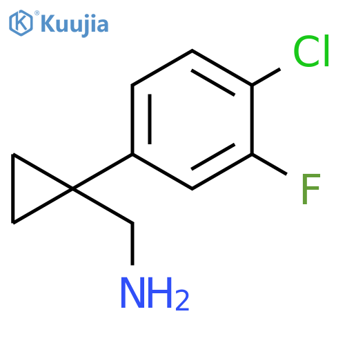 1-(4-chloro-3-fluorophenyl)cyclopropylmethanamine structure