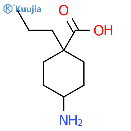 4-amino-1-propylcyclohexane-1-carboxylic acid structure