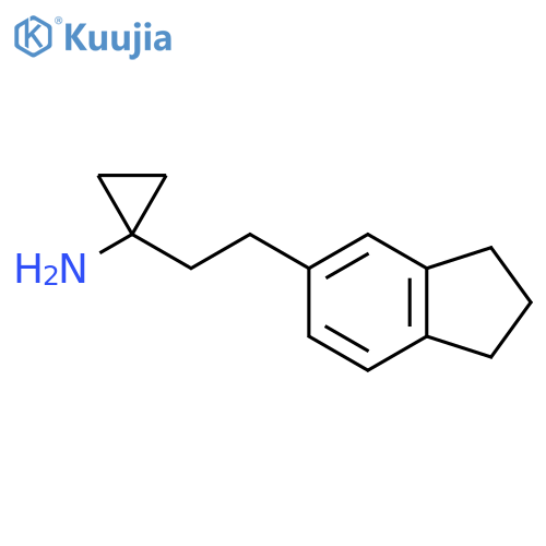 1-2-(2,3-dihydro-1H-inden-5-yl)ethylcyclopropan-1-amine structure