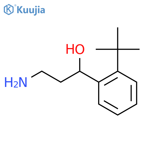 3-Amino-1-(2-tert-butylphenyl)propan-1-ol structure