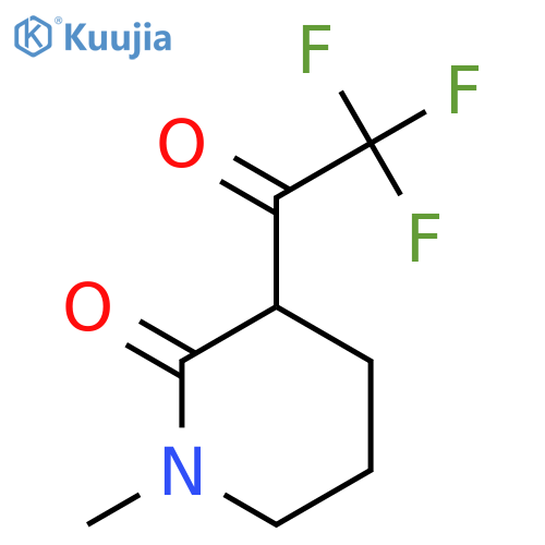 2-Piperidinone,1-methyl-3-(2,2,2-trifluoroacetyl)- structure