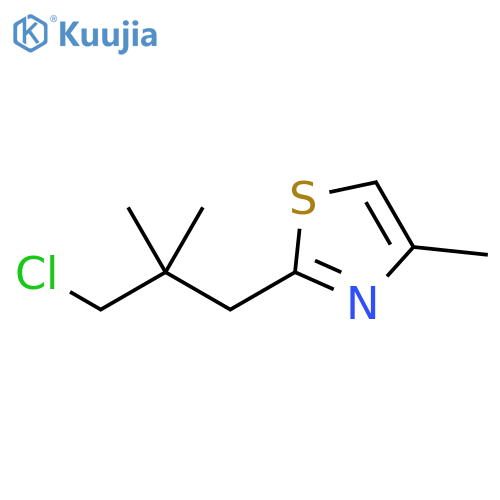 Thiazole, 2-(3-chloro-2,2-dimethylpropyl)-4-methyl- structure