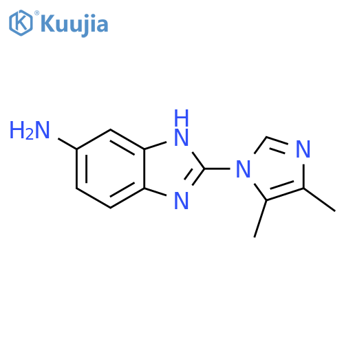 2-(4,5-dimethyl-1H-imidazol-1-yl)-1H-1,3-benzodiazol-5-amine structure