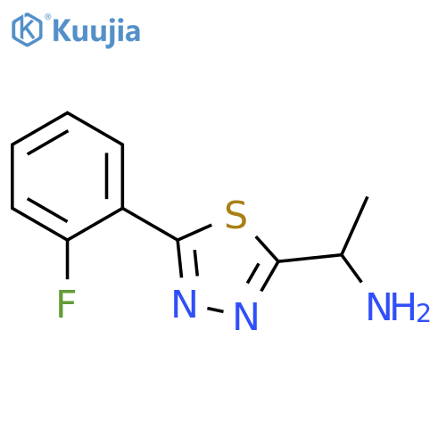 1-5-(2-fluorophenyl)-1,3,4-thiadiazol-2-ylethan-1-amine structure