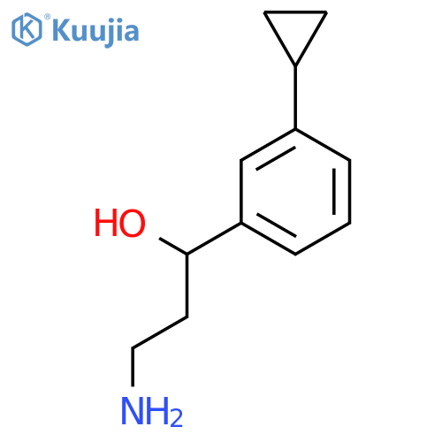 3-amino-1-(3-cyclopropylphenyl)propan-1-ol structure