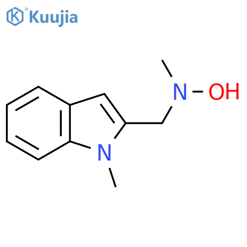 N-methyl-N-(1-methyl-1H-indol-2-yl)methylhydroxylamine structure