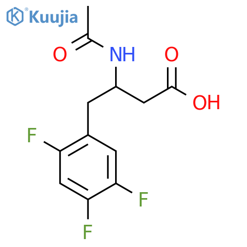 3-Acetamido-4-(2,4,5-trifluorophenyl)butanoic acid structure
