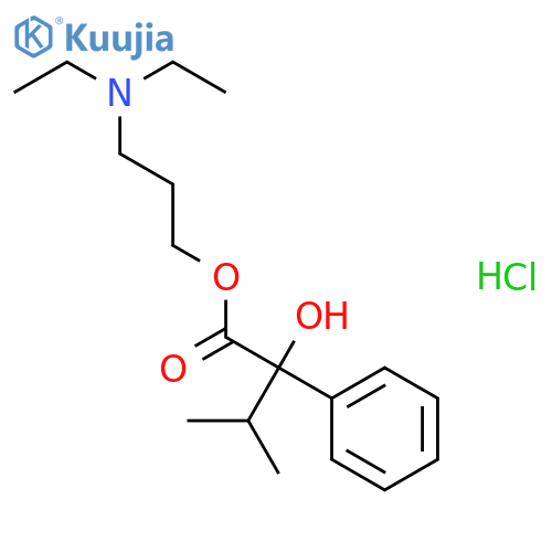 Benzeneacetic acid, a-hydroxy-a-(1-methylethyl)-,3-(diethylamino)propyl ester, hydrochloride (1:1) structure