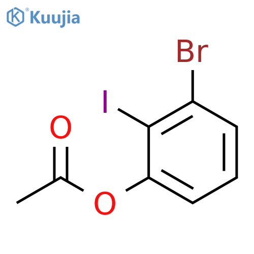 Phenol, 3-bromo-2-iodo-, 1-acetate structure