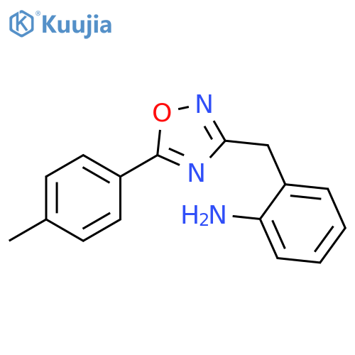 Benzenamine, 2-[[5-(4-methylphenyl)-1,2,4-oxadiazol-3-yl]methyl]- structure
