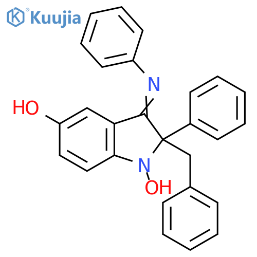 1H-Indol-5-ol,2,3-dihydro-1-hydroxy-2-phenyl-3-(phenylimino)-2-(phenylmethyl)- structure