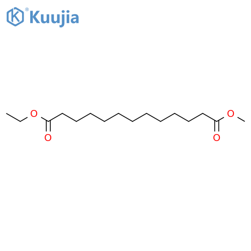Tridecanedioic acid, ethyl methyl ester structure