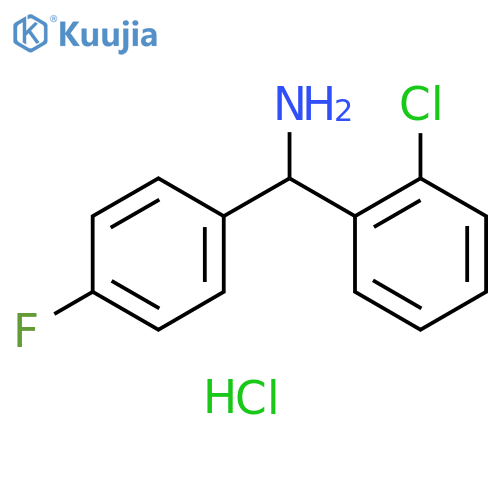 (2-chlorophenyl)(4-fluorophenyl)methanamine hydrochloride structure