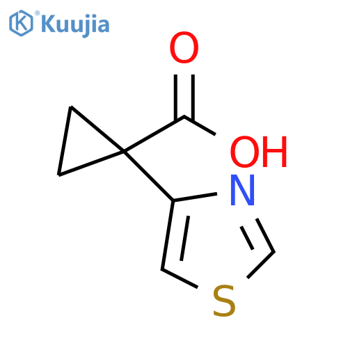 1-(1,3-thiazol-4-yl)cyclopropane-1-carboxylic acid structure