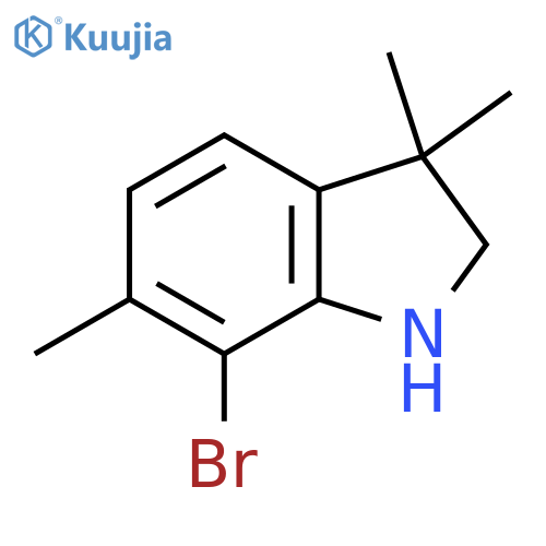 7-bromo-3,3,6-trimethyl-2,3-dihydro-1H-indole structure