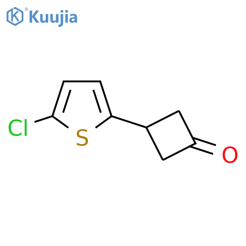 3-(5-chlorothiophen-2-yl)cyclobutan-1-one structure