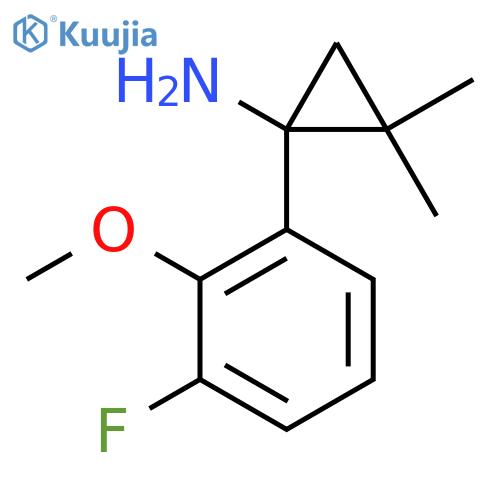 1-(3-fluoro-2-methoxyphenyl)-2,2-dimethylcyclopropan-1-amine structure