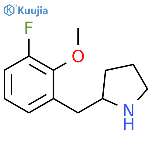 2-(3-fluoro-2-methoxyphenyl)methylpyrrolidine structure