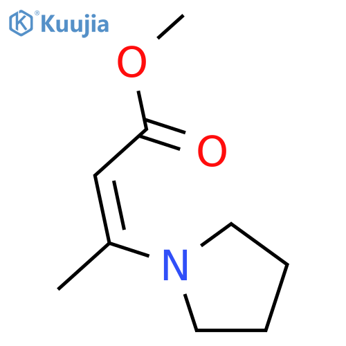 2-Butenoic acid,3-(1-pyrrolidinyl)-, methyl ester structure