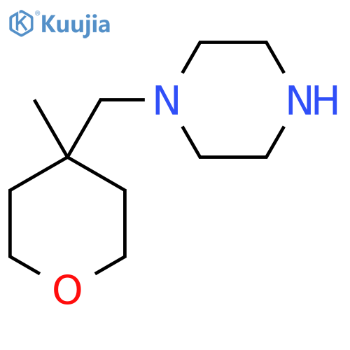 1-[(4-Methyloxan-4-yl)methyl]piperazine structure