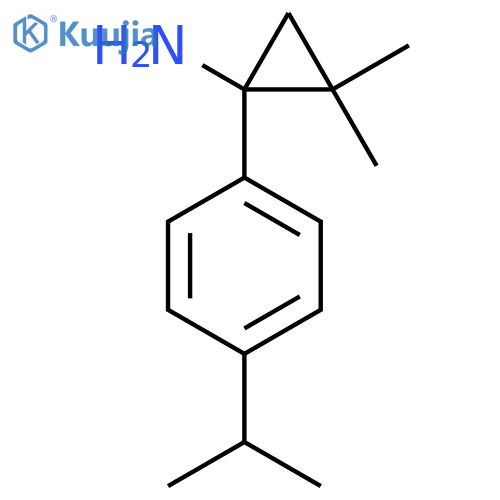2,2-dimethyl-1-4-(propan-2-yl)phenylcyclopropan-1-amine structure